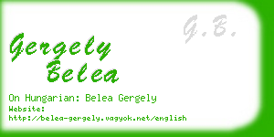 gergely belea business card